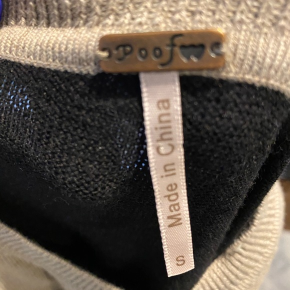 POOF Black and Gray Ribbon Print Shirt - Picture 5 of 6